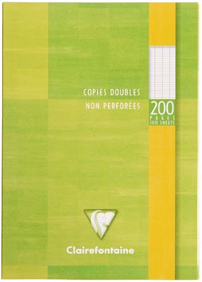 OXFORD Etui 200 copies doubles 90g perforées Blanches grand format A4  grands carreaux Seyès