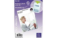 Sachet de 10 étuis en PVC lisse 20/100ème pour format A5