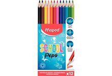 Pochette de 12 crayons de couleur Schoolpeps