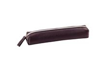 Mini trousse simili cuir marron