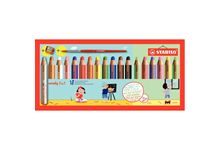 Étui de 18 crayons Woody dont 6 pastels