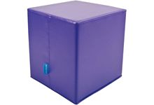 Pouf carré en PVC 38x38cm violet