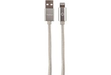 Cordon USB type A vers Lightning 1,2m gris