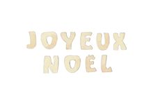 Lot de 10 lettres en bois JOYEUX NOEL