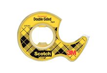 Rouleau adhésif Scotch double face 12,7mmx6,35m + dévidoir