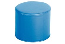 Pouf rond en PVC diamètre 30cm bleu