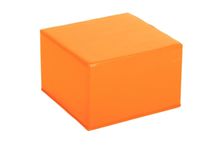 Pouf carré en PVC 40x40x25cm orange