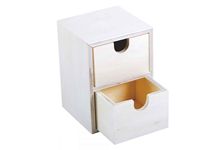 Mini commode en bois 2 tiroirs