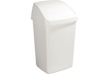 Poubelle à couvercle basculant 50L blanche