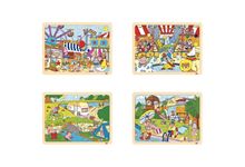 Lot de 4 puzzles à cadre en bois 24 pièces, les loisirs