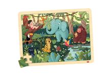 Lot de 4 puzzles à cadre en bois 48 pièces, thèmes divers