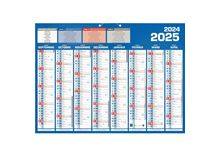 Calendrier 8 mois par face 40,5x55cm bleu