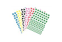 Pochette de 624 gommettes adhésives triangulaires couleurs assorties