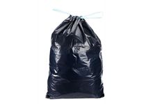 Carton de 100 sacs poubelle déchets standards liens coulissants 50L