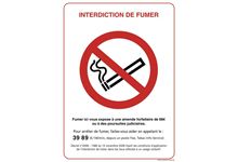 Panneau interdit de fumer 15x21cm