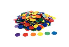 Sachet de 500 jetons en plastique opaque diamètre 25mm