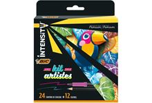 Kit artistes premium de 12 feutres et 24 crayons de couleurs Intensity