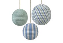 Set 3 boules papier bleu