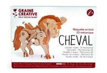 Maquette 3D bois mécanique cheval