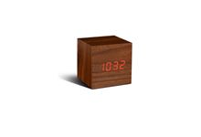 Réveil cube click clock de gingko walnut