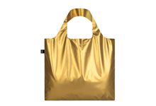 Sac de courses pliable metallic dore