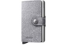 Porte carte Miniwallet Glitter argent