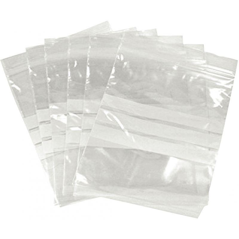 Image de  Paquet de 1000 sachets ZIP 180x120mm transparent/bandes blanches 
