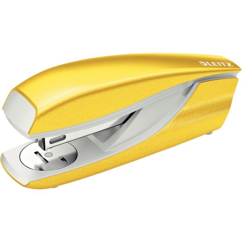 Image de  Blister agrafeuse de table Nexxt Wow 30 feuilles jaune 