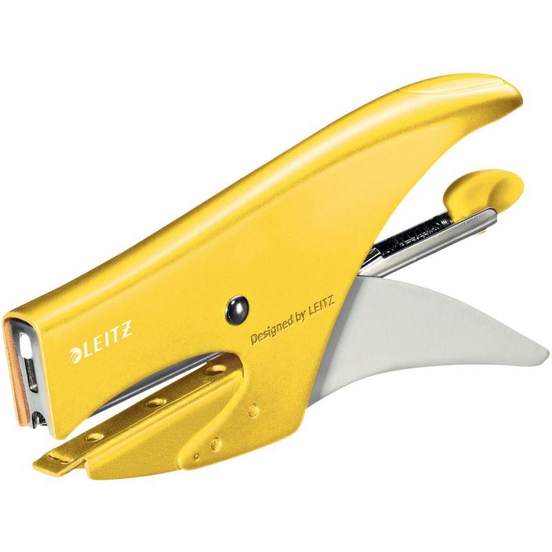 Image de  Blister agrafeuse pince Wow 15 feuilles jaune 