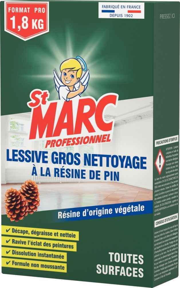 Image de  Lessive gros nettoyage St Marc professionnel à la résine de pin 1.8kg 