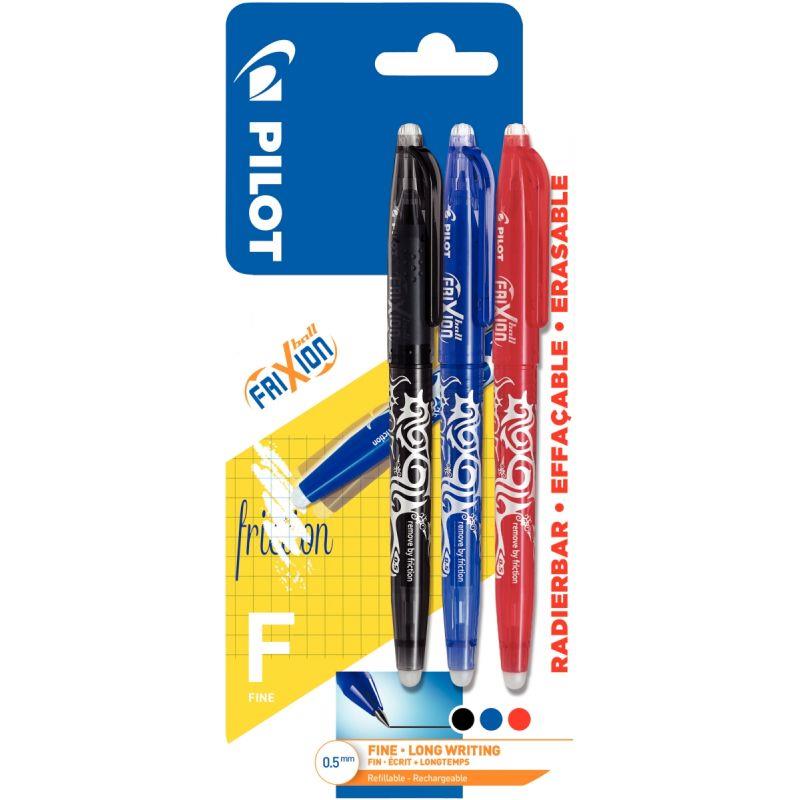 Image de  Blister de 3 rollers Frixion Ball standard assortis 