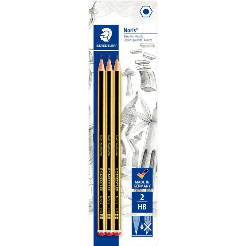Image de  Blister de 3 crayons graphite Noris 2HB 