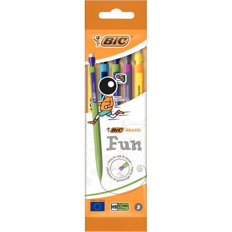Image de  Blister de 5 portemines Matic Fun 0,7mm assortis 