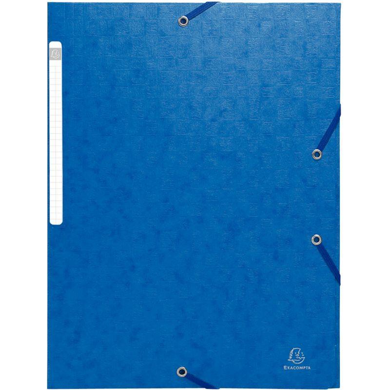 Image de  Chemise 3 rabats à élastiques SCOTTEN en carte lustrée 600g, bleu 