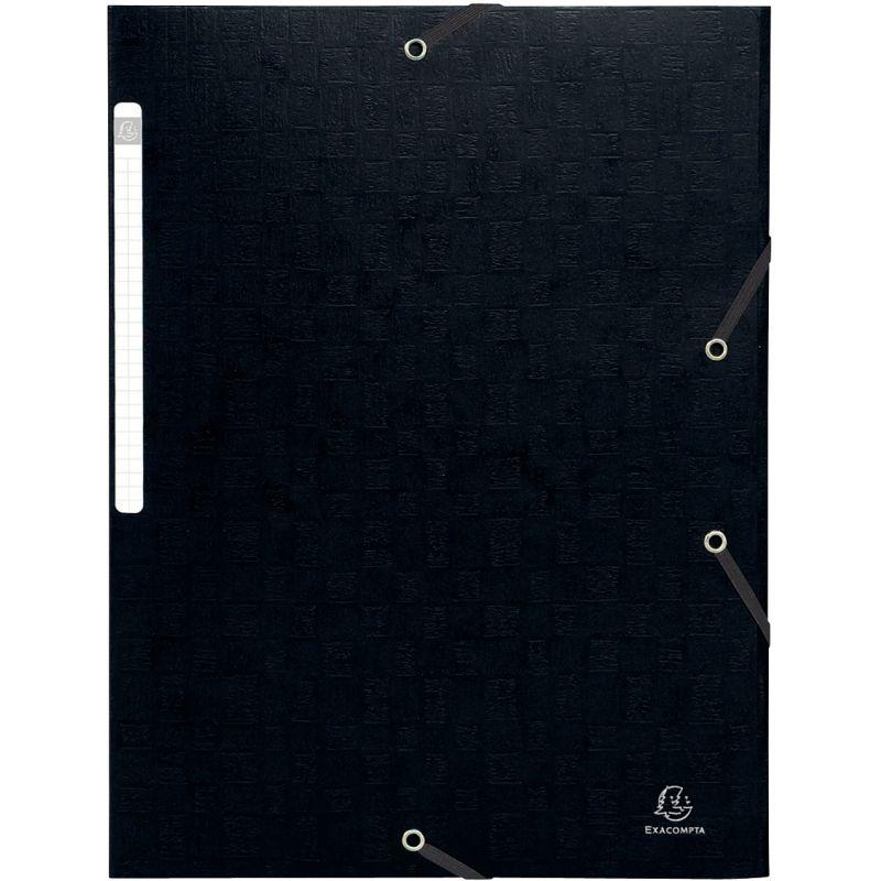 Image de  Chemise 3 rabats à élastiques SCOTTEN en carte lustrée 600g, noir 