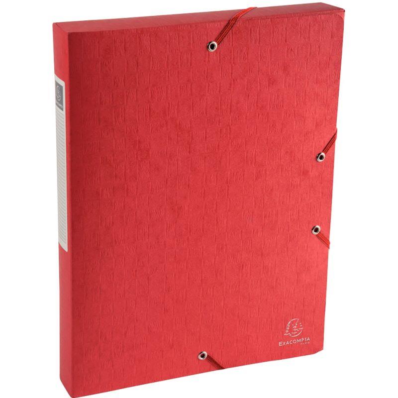 Image de  Boite de classement en carte lustrée SCOTTEN dos 4 cm, rouge 