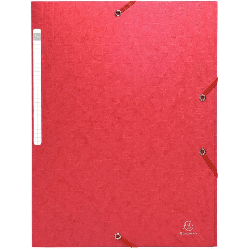 Image de  Chemise 3 rabats à élastiques SCOTTEN en carte lustrée 600g, rouge 