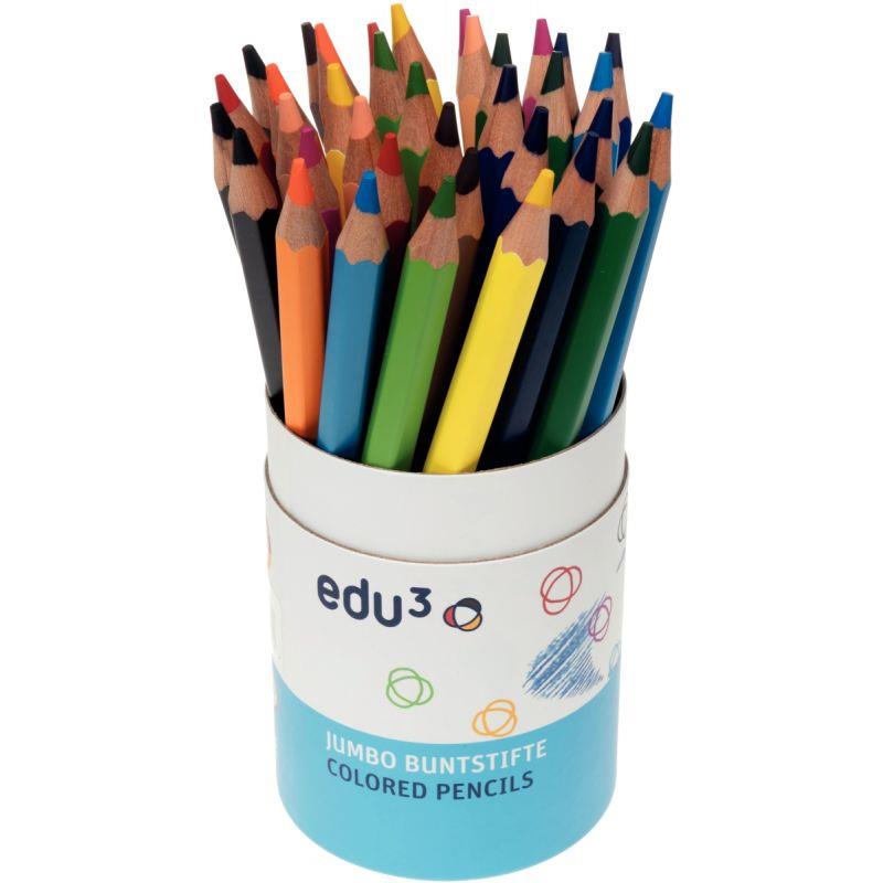 Image de  Pot de 36 crayons de couleur Jumbo hexagonaux 