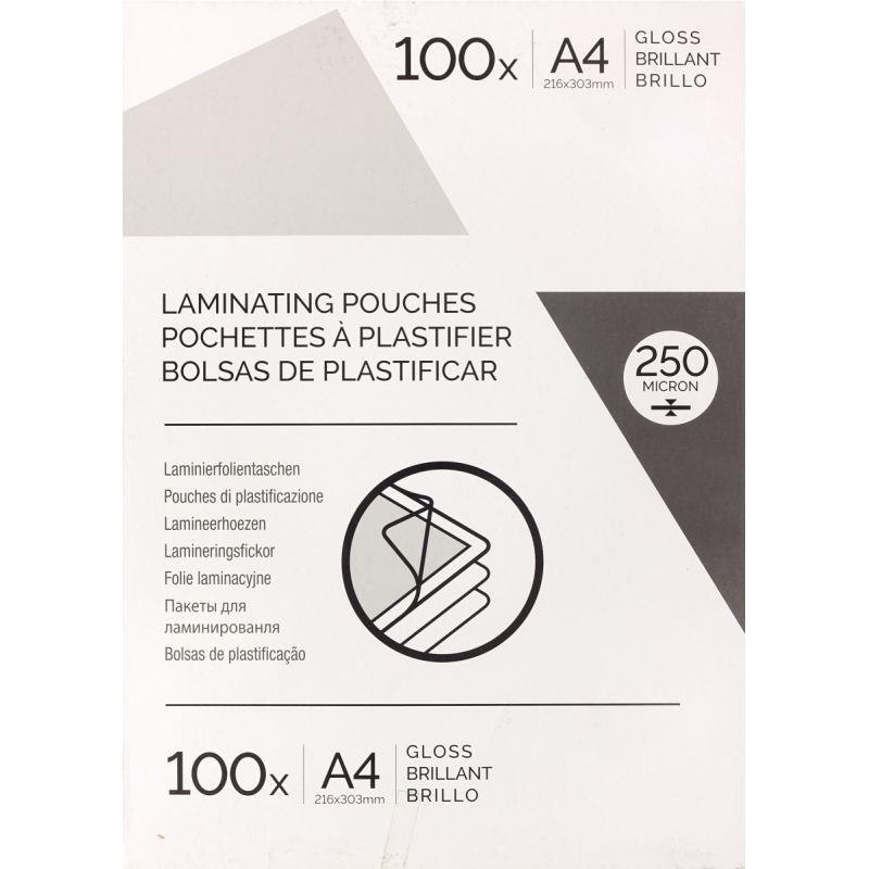 Image de  Boite de 100 pochettes à plastifier format 216x303mm pour document A4 ép 250µ 
