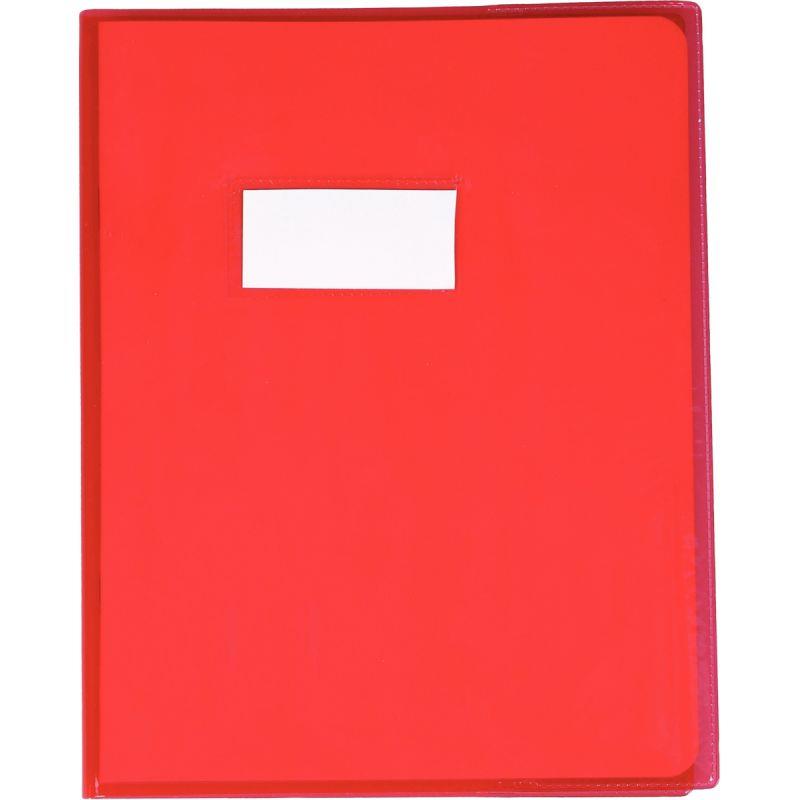 Image de  Protège-cahier cristal 17 x 22cm 22/100 coloris rouge 