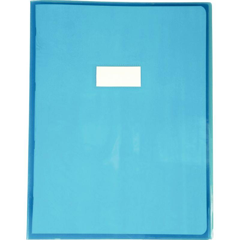 Image de  Protège-cahier cristal 24 x 32 cm 22/100 coloris bleu 