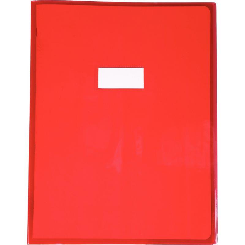 Image de  Protège-cahier cristal 24 x 32 cm 22/100 coloris rouge 