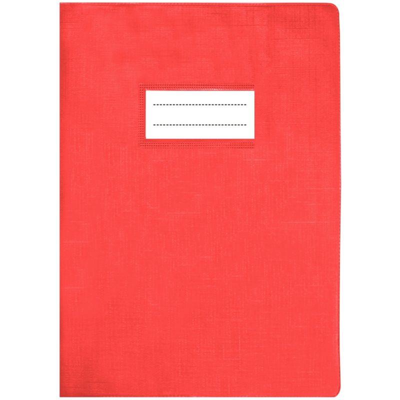 Image de  Paquet de 10 protège-cahiers avec rabats épaisseur 22/100ème 21 x 29,7 cm coloris rouge 