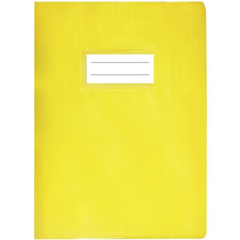 Image de  Paquet de 10 protège-cahiers avec rabats épaisseur 22/100ème 21 x 29,7 cm coloris jaune 