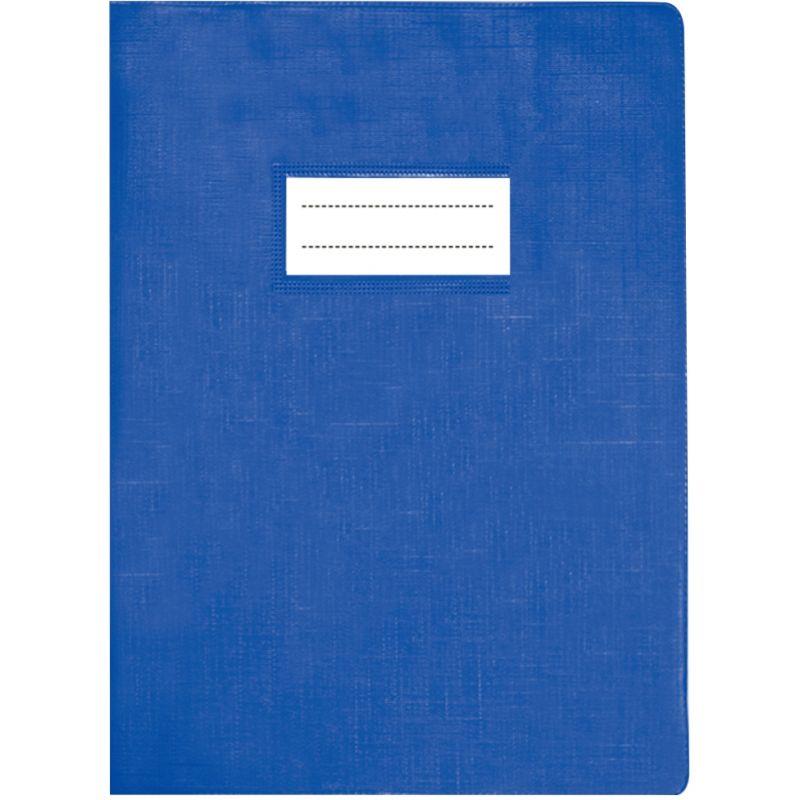 Image de  Paquet de 10 protège-cahiers avec rabats épaisseur 22/100ème 24 x 32 cm coloris bleu 