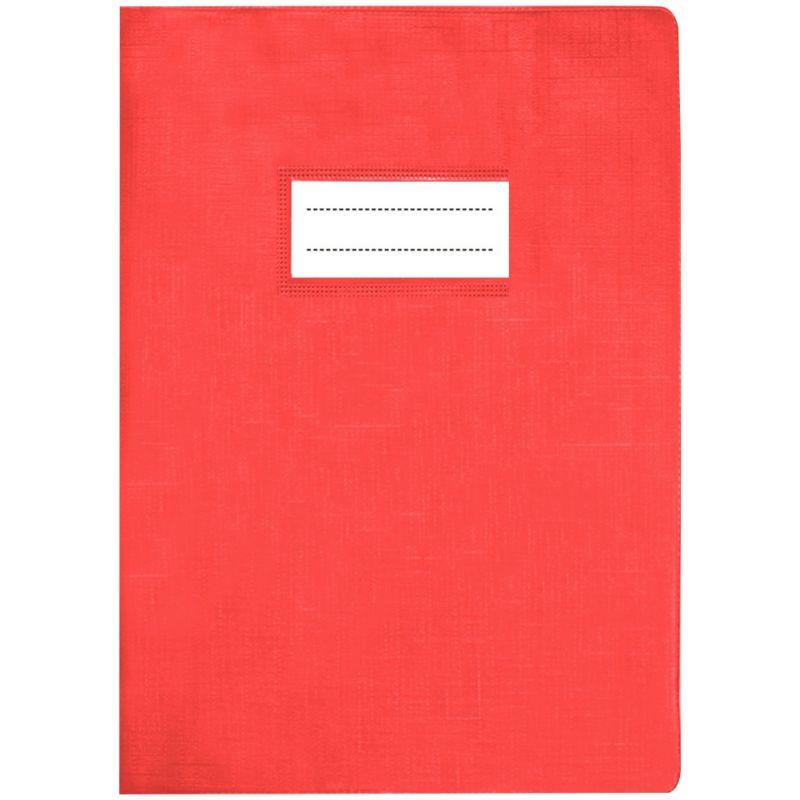 Image de  Paquet de 10 protège-cahiers avec rabats épaisseur 22/100ème 24 x 32 cm coloris rouge 