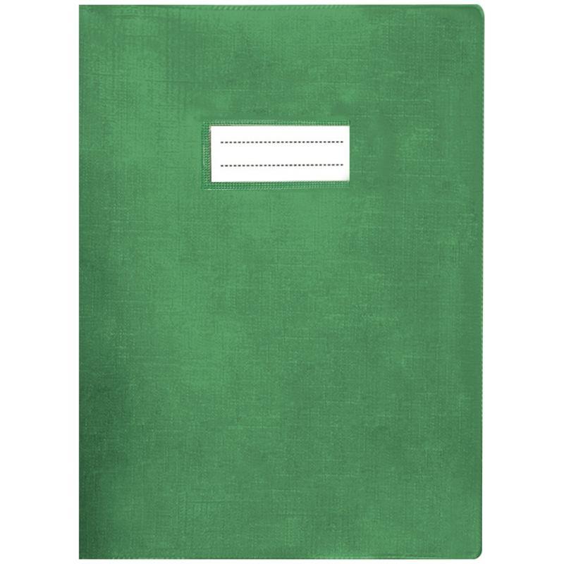 Image de  Paquet de 10 protège-cahiers avec rabats épaisseur 22/100ème 24 x 32 cm coloris vert 