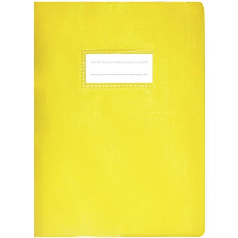Image de  Paquet de 10 protège-cahiers avec rabats épaisseur 22/100ème 24 x 32 cm coloris jaune 