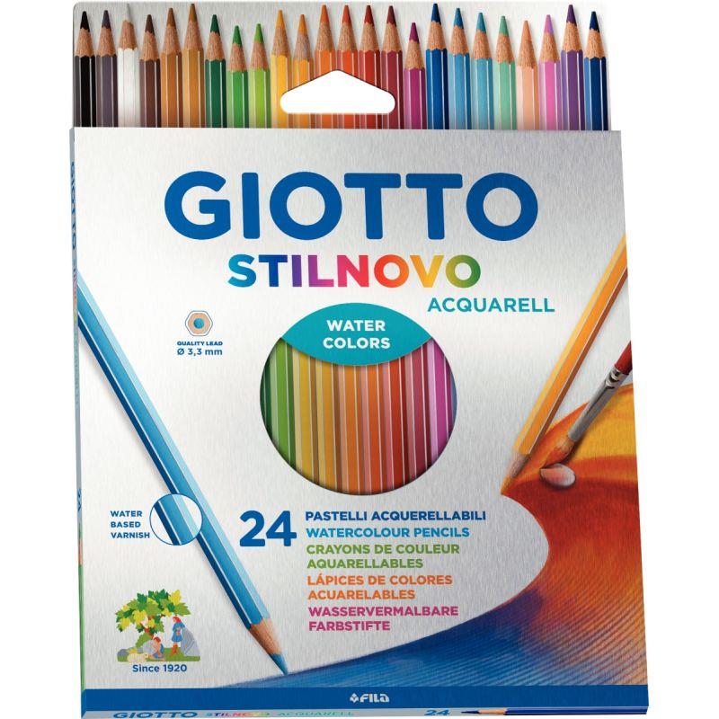 Image de  Étui de 24 crayons de couleur Stilnovo aquarellables assortis 
