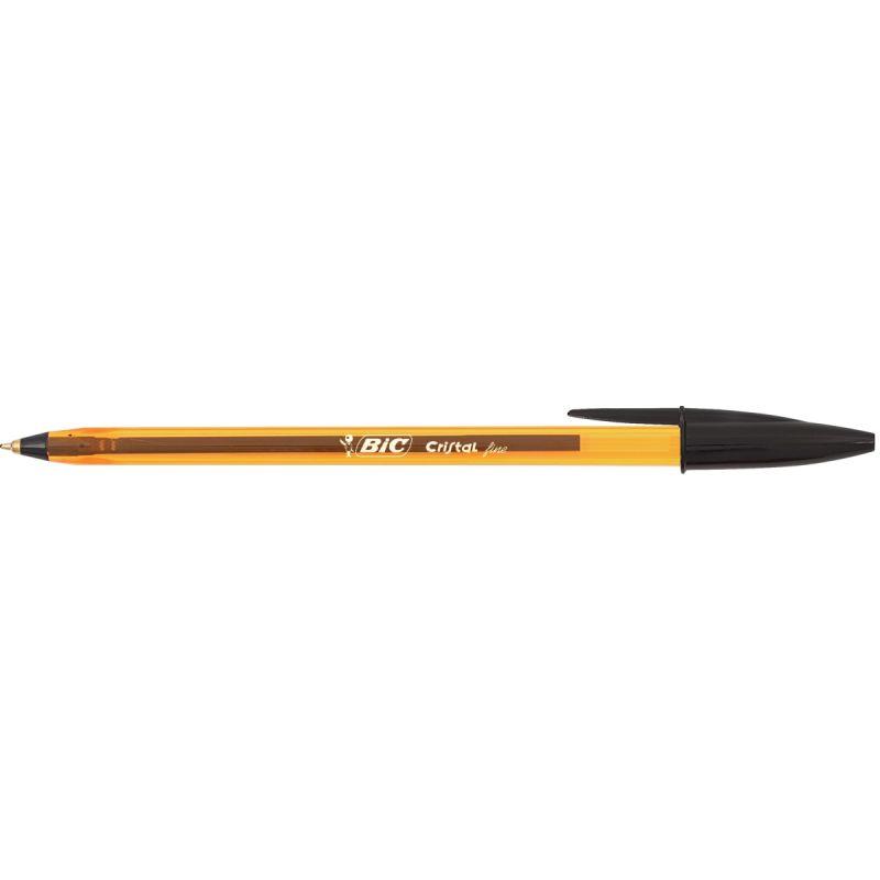Image de  Boîte de 50 stylos bille Cristal pointe fine noirs 
